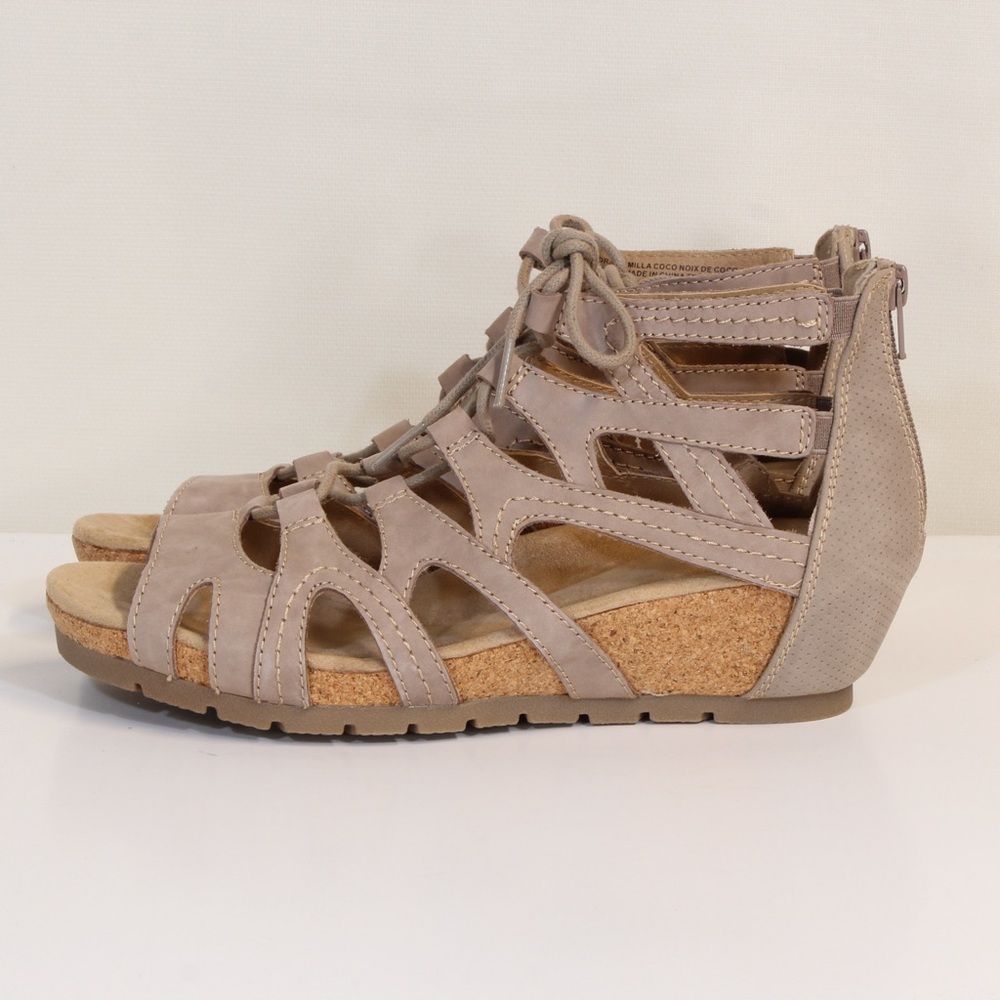 Earth Origins Kendra Kamilla Women's Coco Suede Gladiator Sandals NWT NIB - Picture 7 of 11